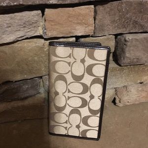 Coach Check Book Cover